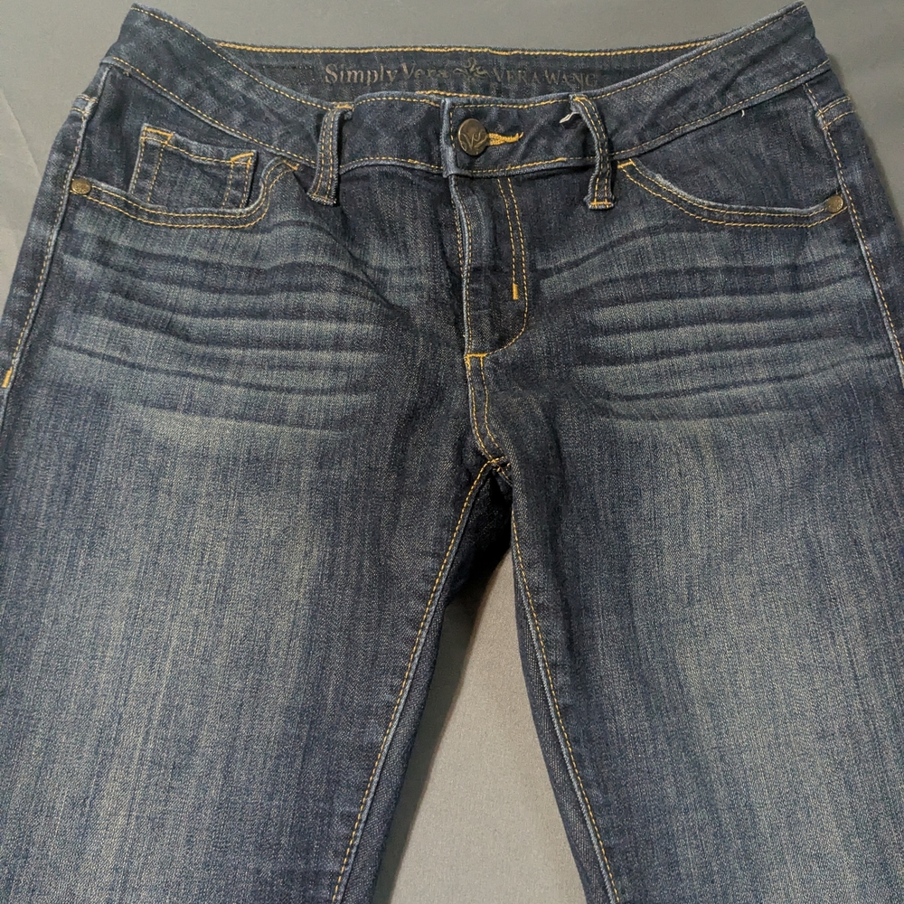 Simply Vera Vera Wang Women's Indigo Skinny Jeans with Contrast Stitching